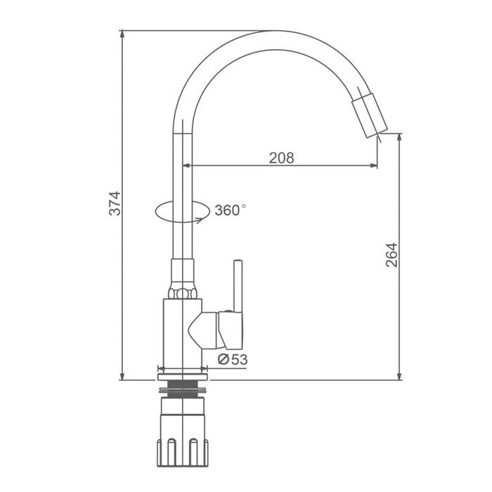 S201.4407.05 Splenka Смеситель для кухни, сатин