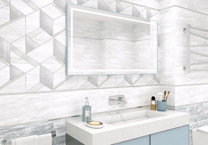 Interni Silver S/2 AltaCera панно керамическое глянцевое 50х50см