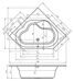 Винипег  угловая акриловая ванна 145х145см  Riho