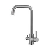 HB76820 Haiba Смеситель для кухни с подключением фильтра, нержавеющая сталь, сатин