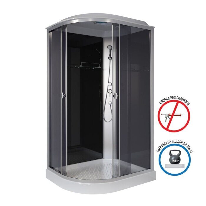 Niagara Eco E120/80/13R/TN душевая кабина угловая правая 120х80х215 см, тонированное стекло, низкий поддон