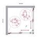 BelBagno LUCE-A-2-90-P-Cr душевой уголок 90х90х195 см, дверь раздвижная, стекло рифленое, профиль хром