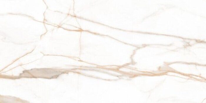 Calacatta Goddes Gold белый полированный керамогранит 120х60см Ceradim