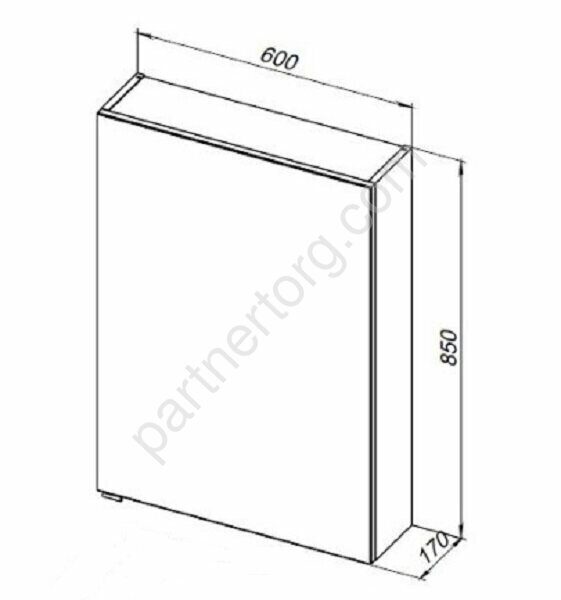 Алвита 70 зеркальный шкаф белый для ванной комнаты Aquanet