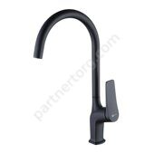 Bronx LM3705BL смеситель для кухни с высоким поворотным изливом, черный Lemark