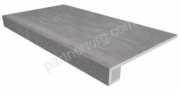 Комплект Spectrum Grey SR01 серый неполированный: ступень 33х120см и Подступенок 15х120см Estima