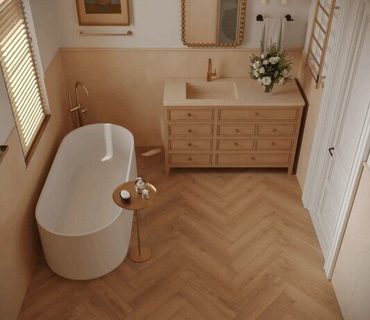 Saver Sand 1066-2 замковый кварц-виниловый SPC ламинат Norland Parquet