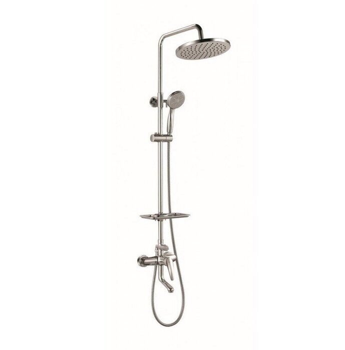 Linara LM0462C, душевая система с тропическим душем, с изливом, хром Lemark