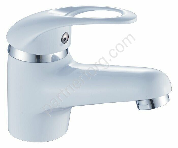 Смеситель для раковины белый матовый Cron CN1003-8 