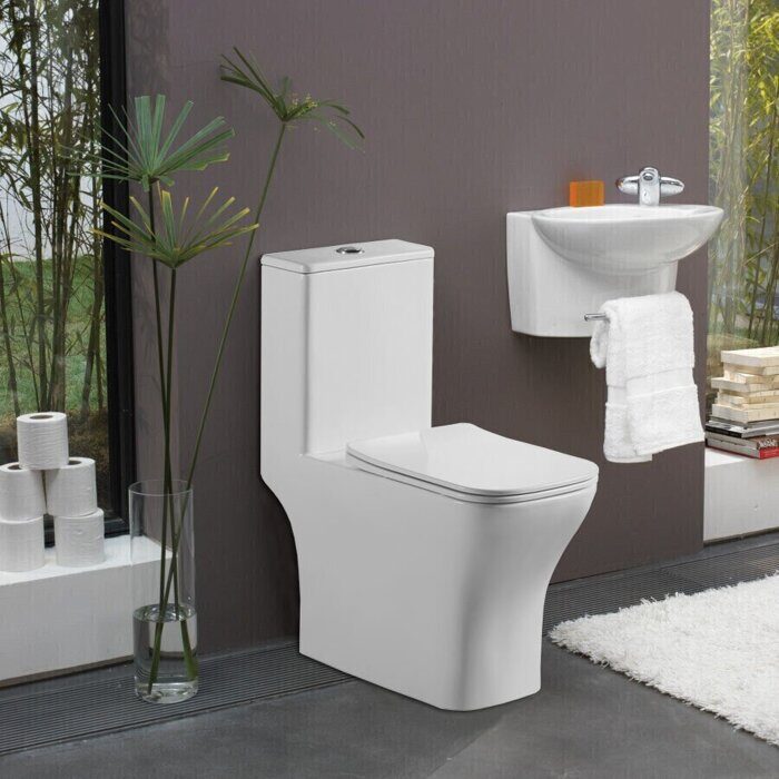 Azario Lodi AZ-8617 унитаз безободковый моноблок с крышкой-сидением, микролифт