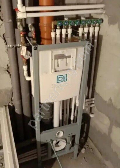 Инкоэр Тип2б-di инсталляция 40см для подвесного унитаза с клавишей смыва белая