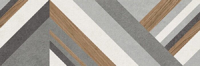 Stereo керамическая плитка серая с рисунком матовая 30х90см Alma Ceramica TWU3090STO74R