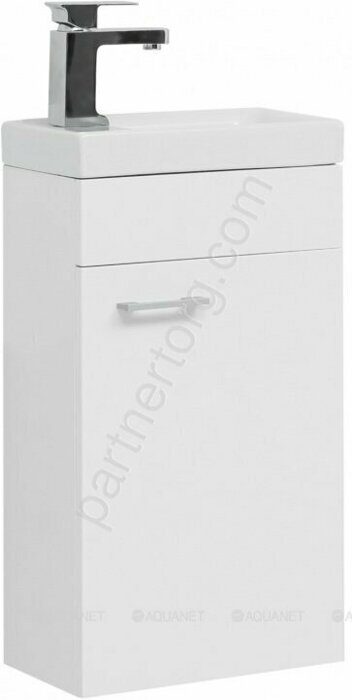 Нота Moduо 40 белая тумба для ванной комнаты с раковиной-столешницей MODUO 40 Cersanit Aquanet