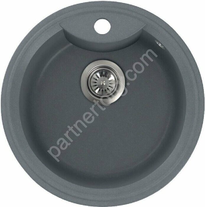 Fostogran Флора, 500х500 кварцевая кухонная мойка, цвет искристый серый