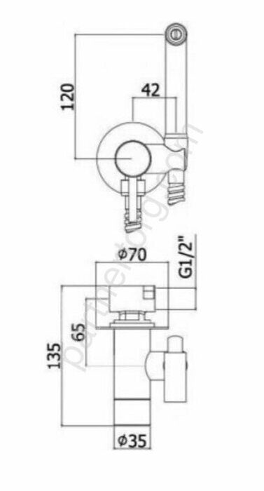 Paffoni Tweet Round ZDUP110NO черный встраиваемый смеситель с гигиеническим душем