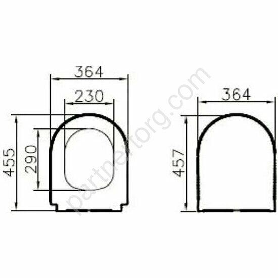 Model-2 универсальное круглое ультратонкое крышка-сидение для унитаза с микролифтом 110-003-019 Vitra