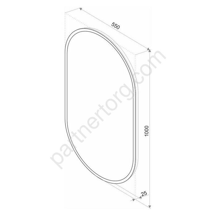 Delight Led ЗЛП458 Зеркало 550х1000