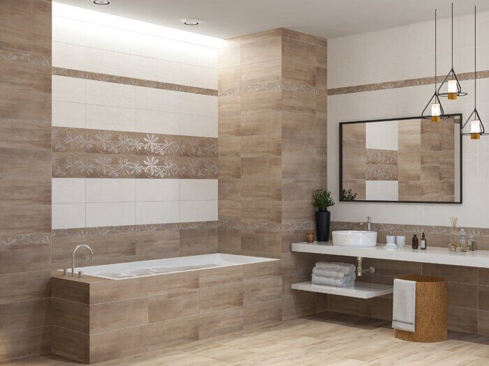 Sonnet Beige Flower бордюр коричневый полуматовый 6,2х50,5см Azori