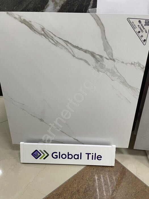 Alfanzo белый керамогранит лаппатированный Soft Sugar Global Tile 60х60 см