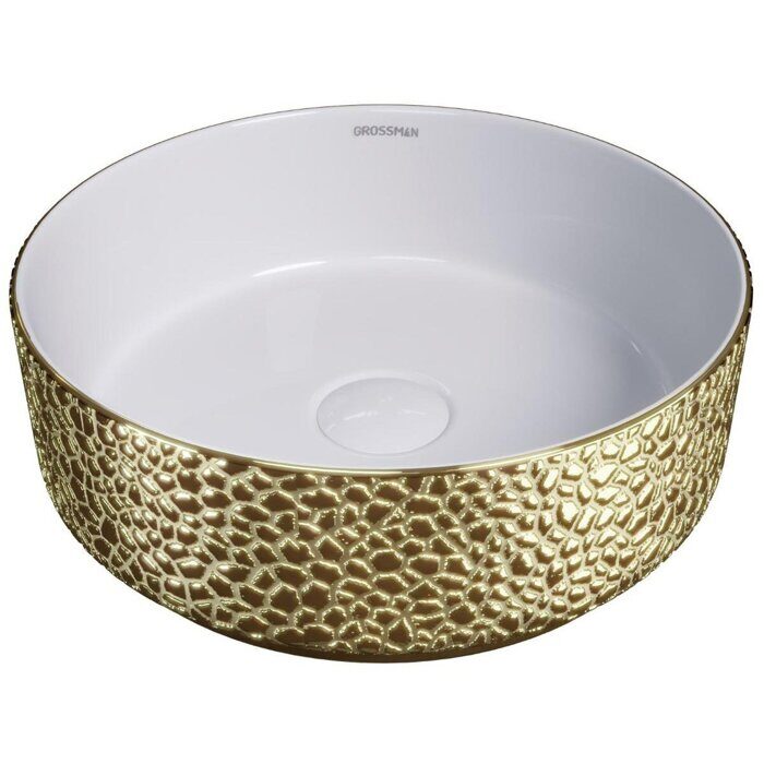 Grossman GR-5010GWL накладная раковина золото-белая