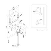 Ace Iddis смеситель для кухни черный ACEBLFFi05