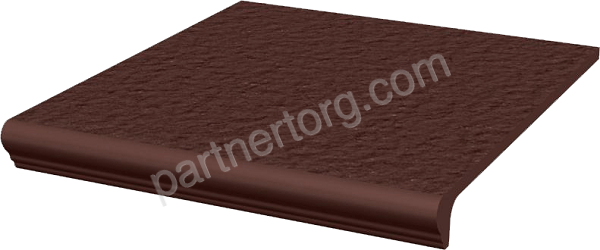Natural Brown Kapinos Stopnica Prosta Duro плитка клинкерная 30х33 ступень с капиносом структурная Paradyz Ceramics