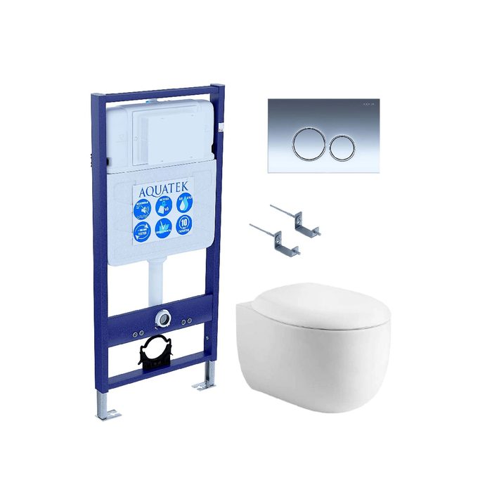 Set Aquatek Альтаир комплект рама INS-0000012, крепление KKI-0000002, унитаз AQ1980-00 и клавиша смыва KDI-0000018