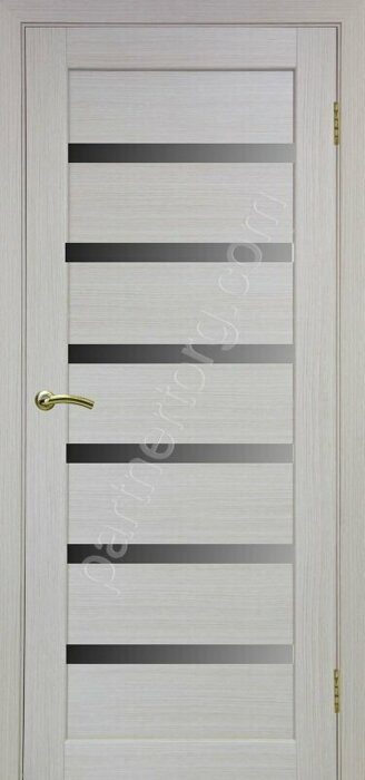 Парма 407.12 межкомнатная дверь дуб беленый FL лакобель черное