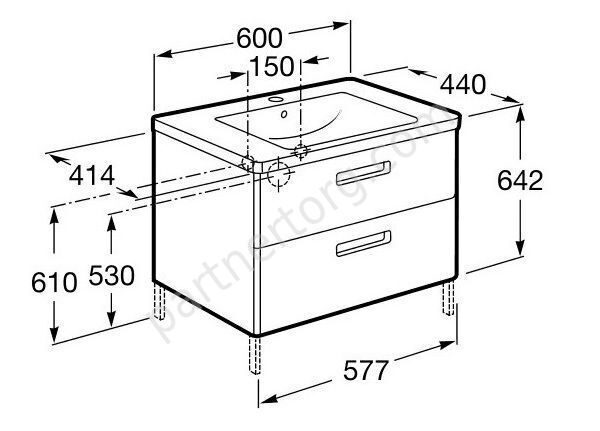 Gap тумба для ванной комнаты фиолетовая 60 Roca ZRU9302742