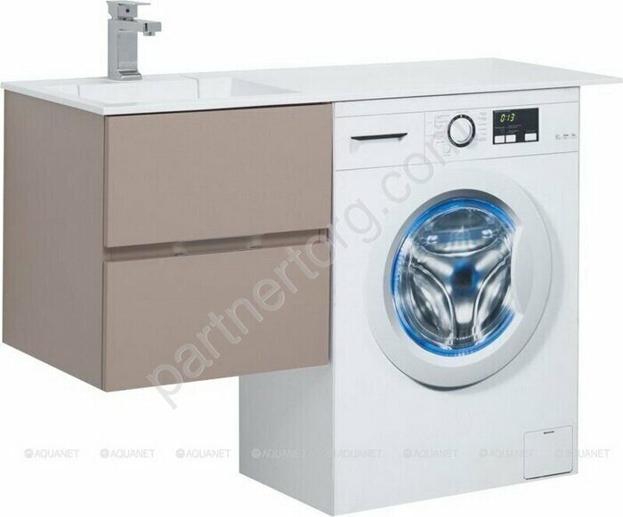 Алвита 48 капучино тумба для ванной комнаты 2 ящика Aquanet