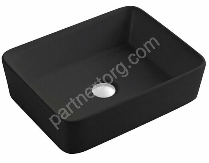 Calypso CS2074-MB раковина накладная черная матовая 475x370x140мм