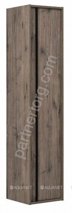 Lino 35 дуб веллингтон шкаф-пенал для ванной комнаты Aquanet
