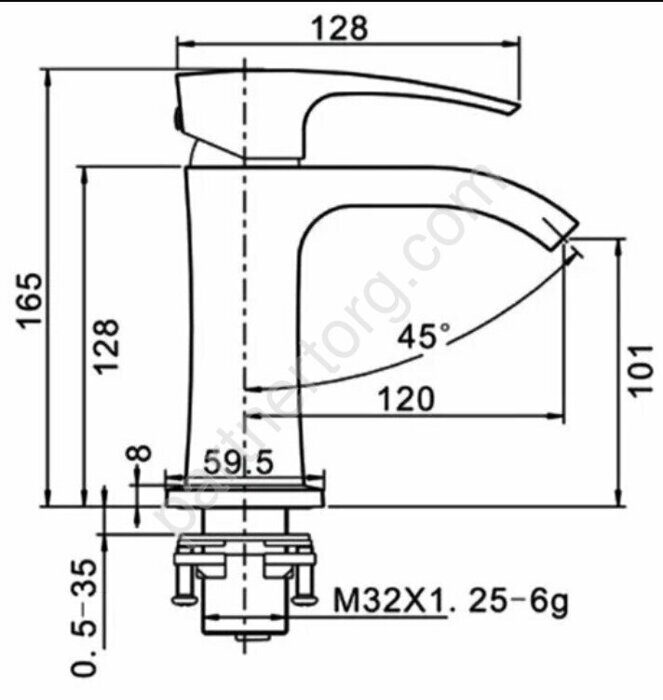 G1007-6 Смеситель для умывальника Gappo черный