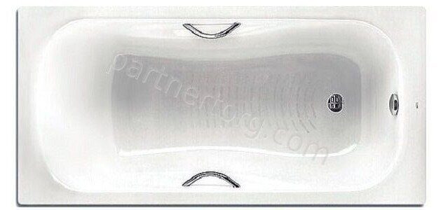 Princess 150х75 см ванна стальная Roca с отверстиями для ручек