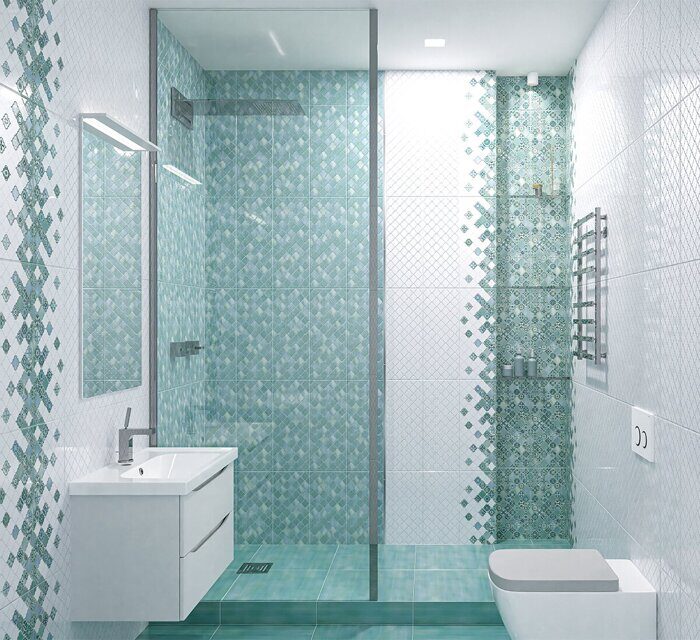 Calypso 2 декор белый глянцевый 20х50см Azori