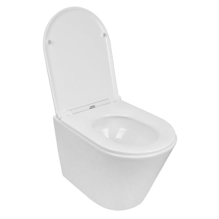 Azario Teramo Торнадо унитаз подвесной безободковый с сидением микролифт AZ-0053-UQ3