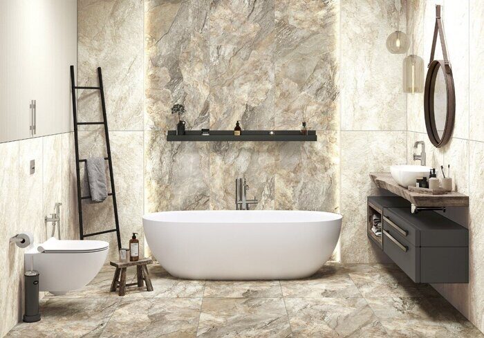 Slate Beige Delacora керамогранит бежевый матовый 120х60см