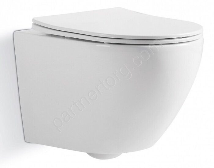 CeramaLux унитаз подвесной безободковый белый 2197