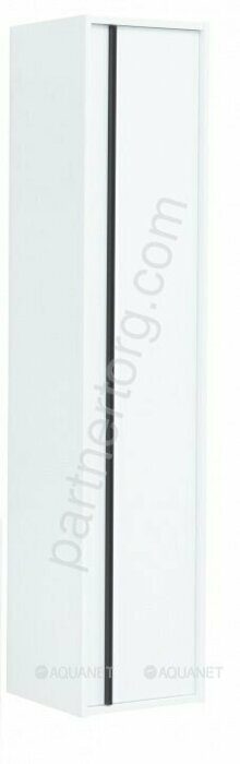 Lino 35 белый матовый шкаф-пенал для ванной комнаты Aquanet