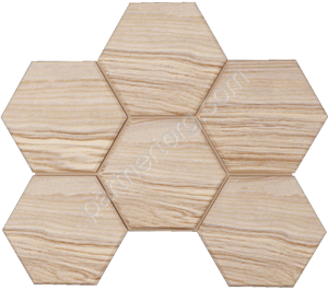Selection Hexagon Pine SI03 сосна неполированный керамогранит 29х25см Estima Мозаика