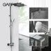 Душевая стойка со смесителем, термостат Gappo G2499-40, сатин