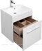 Августа 58 тумба белая для ванной комнаты с раковиной-столешницей Нота 58 Aquanet