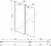 Aquanet Alfa 4 NF6222-pivot, 00196049, шторка для ванны 120х140 см, прозрачное стекло