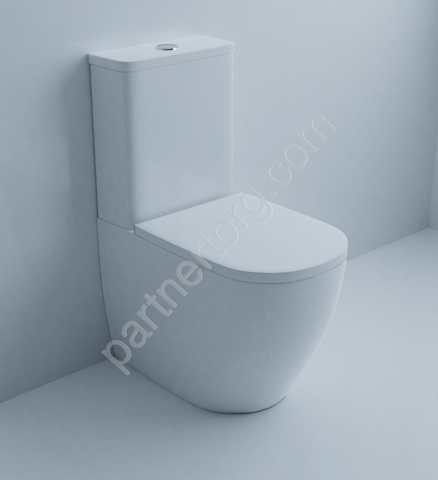 Azario Renda унитаз напольный безободковый 61,5см с сидением микролифт AZ-8693