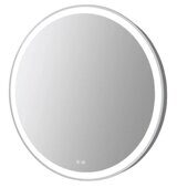 Юлия  АZ-LED013225 зеркало круглое 80см с подсветкой в ванную комнату серый профиль Azario