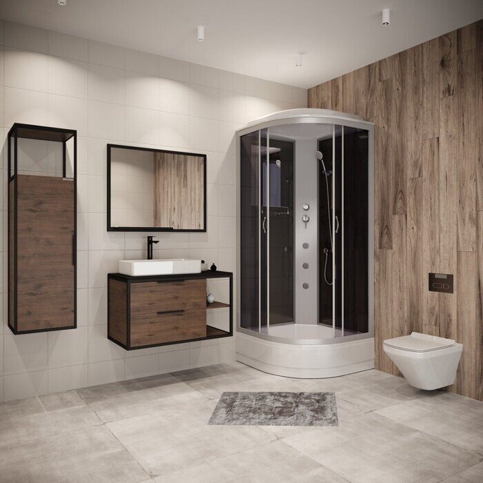 Niagara Classic NG-3501-14G душевая кабина 90х90х215см, тонированное стекло, средний поддон