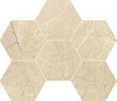 Charme Extra Arcadia Mosaico Hexagon патинированная мозаичная плитка светло-коричневая Italon 25х29см
