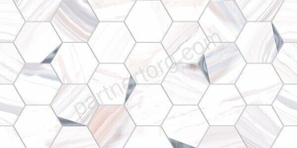 Eterna Mix AltaCera настенная плитка белая декорированная глянцевая 24,9х50см