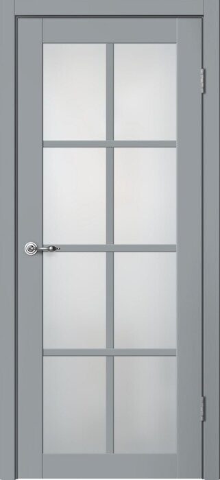 C05 ПО Classic FlyDoors дверь межкомнатная эмалит серый матовое стекло