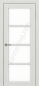 Турин 540.2222 межкомнатная дверь ясень серебристый со стеклом лакобель белое